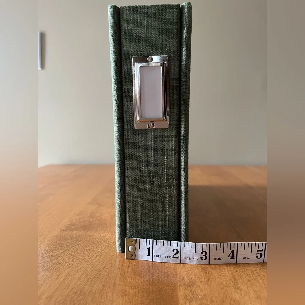 Two Linen Photo Albums By We R Memory Keepers. 1 Black & 1 Green